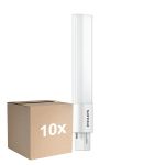 Lot 10x Philips CorePro PL-S LED 5W - 840 Blanc Froid | 2-Pins - Équivalent 11W